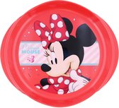 Bord Minnie Mouse 21 cm rond 1 stuks herbruikbaar  duurzaam kunststof, BPA-vrij Geschikt voor in de magnetron niet voor in de vaatwasser
