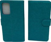 Samsung Galaxy A42 Turquoise - Portemonnee Wallet Case Pasjeshouder - boek Telefoonhoesje Kunstleer - Book case