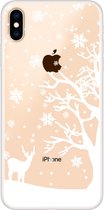 Peachy Kerst flexibel sneeuw hoesje winter case christmas iPhone XS Max - Transparant