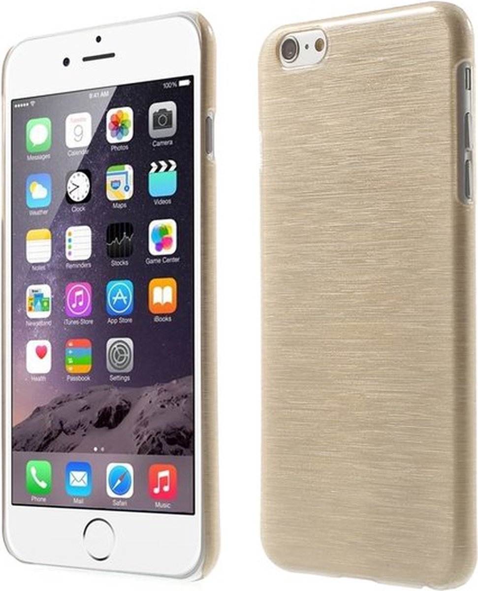 Peachy Brushed hardcase hoesje geschikt voor iPhone 6 6s - Beige