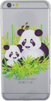 Peachy Doorzichtig Panda bamboe iPhone 6 Plus 6s Plus hoesje case cover