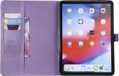 Peachy Zonnebloem Lederen iPad Pro 11-inch 2018 Case Hoes Wallet - Paars