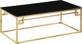 Hoom Interiors Antica - Salontafel - Gouden Frame - Glazen Tafelblad