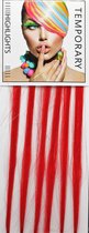 6 x Funny Kinder Color Hair Extensions Rood 35 cm