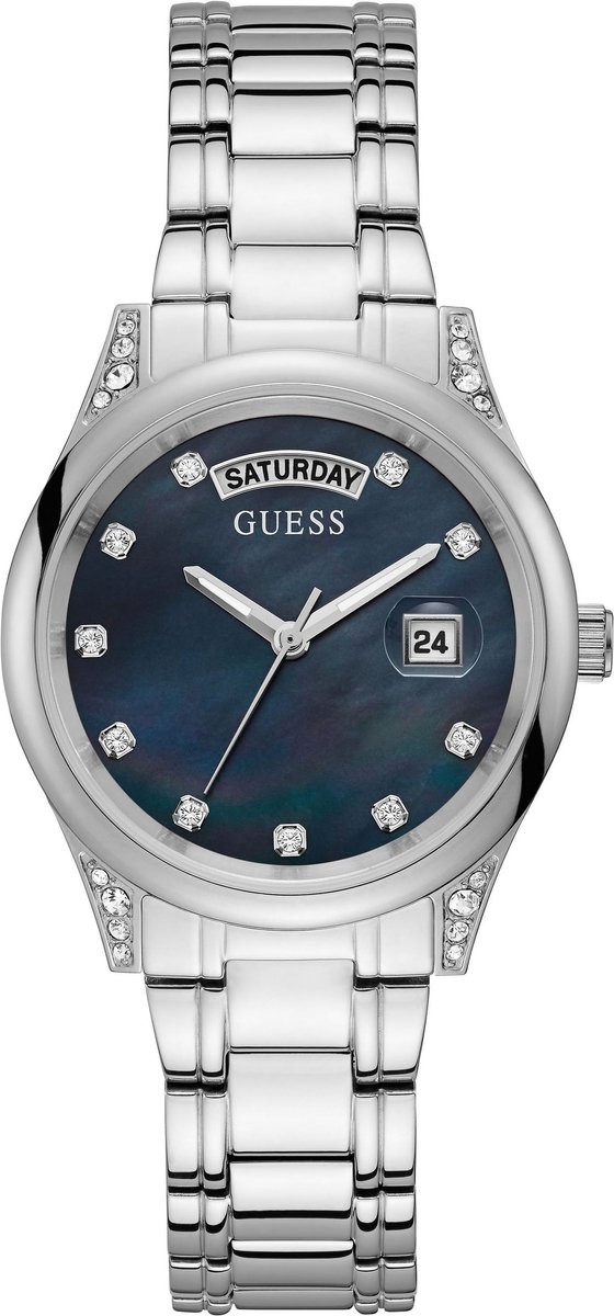 Guess Aura GW0047L1 Horloge - Staal - Zilverkleurig - Ø 35 mm