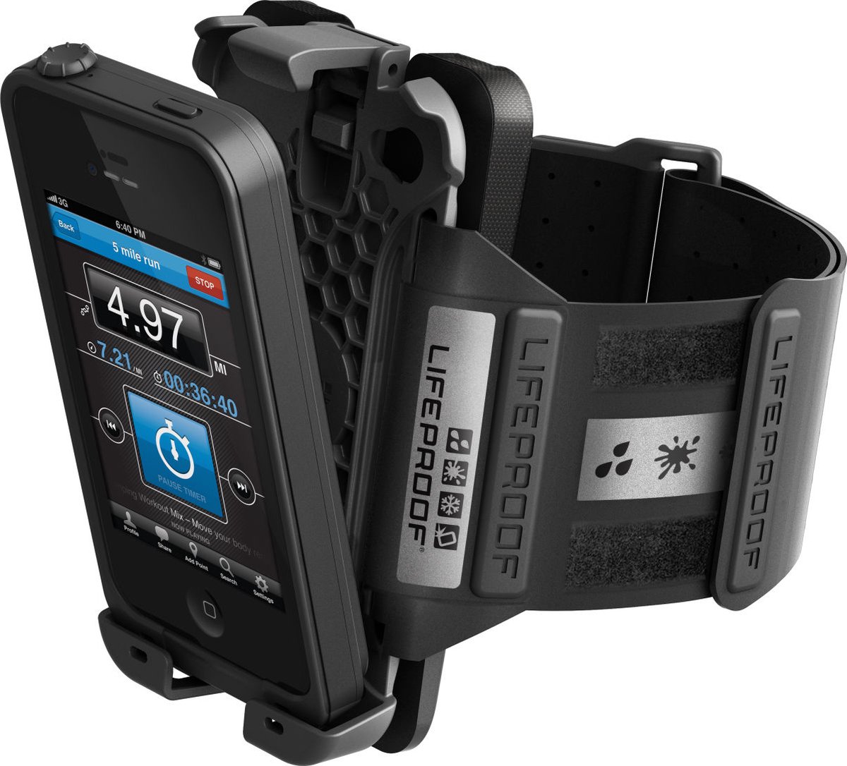 LifeProof Armband/Zwemband Case voor Apple iPhone 4/4s - Zwart