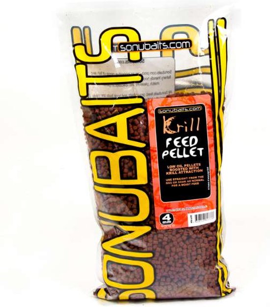 Sonubaits Feed Pellets - Krill - 4mm - Rood — afbeelding 3