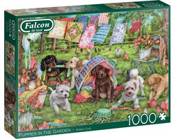 Falcon de luxe Puppies in the Garden 1000 stukjes - Legpuzzel voor volwassenen