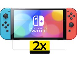 Screenprotector – Geschikt voor Nintendo Switch OLED – Screenprotector Gehard Glas Beschermglas – 2 Stuks