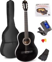 Akoestische gitaar - MAX SoloArt - Klassieke gitaar met o.a. gitaartas, stemapparaat etc. - Zwart