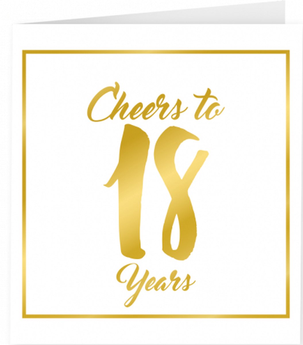Gold White Cards 18 jaar