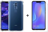Huawei Mate 20 Lite hoesje shock proof case hoes cover transparant - 1x Huawei mate 20 lite Screenprotector