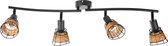 MLK - Plafondlamp - 121 - 4 Licht punten - E14 - 40 Watt - Bruin