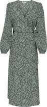 ONLY ONLNOVA LUX TIA LONG WRAP DRESS AOP PTM Dames Jurk - Maat L