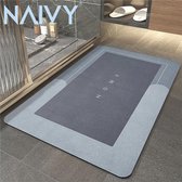 Naivy® Absorberende Douche Mat || Water Absorberend en Comfortabel || Sneldrogend || Keuken Schoon || Douche Mat Anti-Slip || Donker Grijs ||