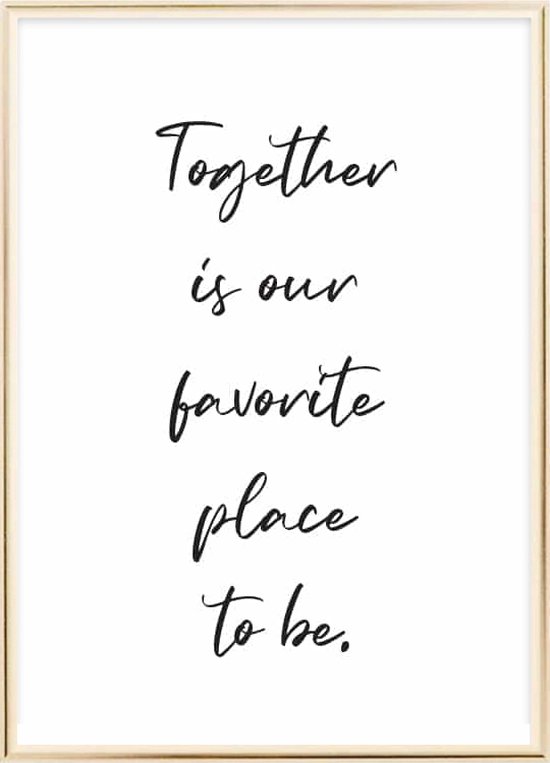 Poster Met Lijst - Together Poster (21x30cm)