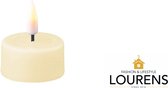 Luxe LED kaars - Cream LED Tealight Candle D4,1 x 4,5 cm (2 pcs.) - net een echte kaars! Deluxe Homeart