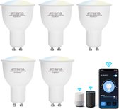 AIGOSTAR 10RFS - Smart Lamp GU10 – 5 Stuks - Slimme LED Verlichting - Dimbaar - Appbesturing - 5x7W - 6500K