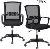 Bureaustoelen - Ergonomische bureaustoel - Mesh draaistoel - Met rugleuning - Computerstoel - Met lendensteun - In hoogte verstelbaar