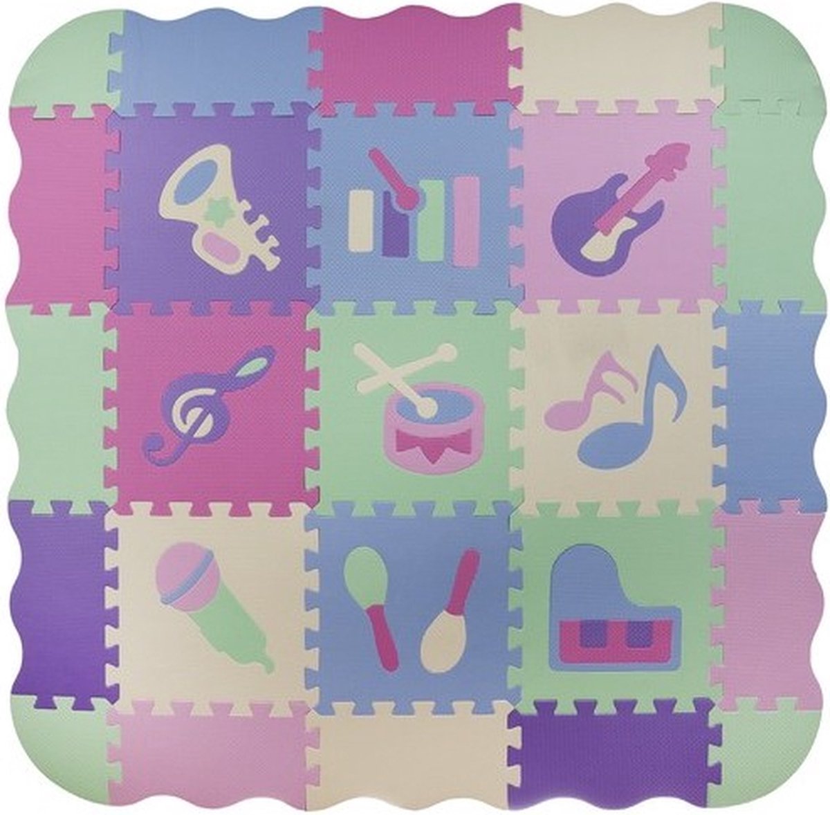 Kinder speel vloer - Schuimpuzzels voor op de grond 9st - muziekinstrumenten 30x30cm