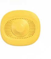 Bouchon de vidange UFO de Luxe - filtre évier - Lavabo UFO - Attrape- Cheveux - crépine de vidange - jaune