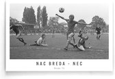 Walljar - NAC Breda - NEC '74 - Zwart wit poster