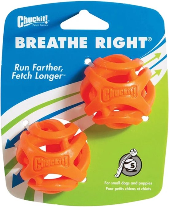 Chuckit Breathe Right Fetch Ball Medium 2-pack 6 cm