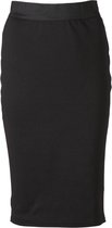 dames stretch rok met brede elastische taille in zwart | Maat 38