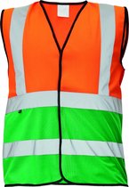 CRV Lynx Duo Signalisatie Verkeersvest 03030115 - Fluo Oranje/Groen - M