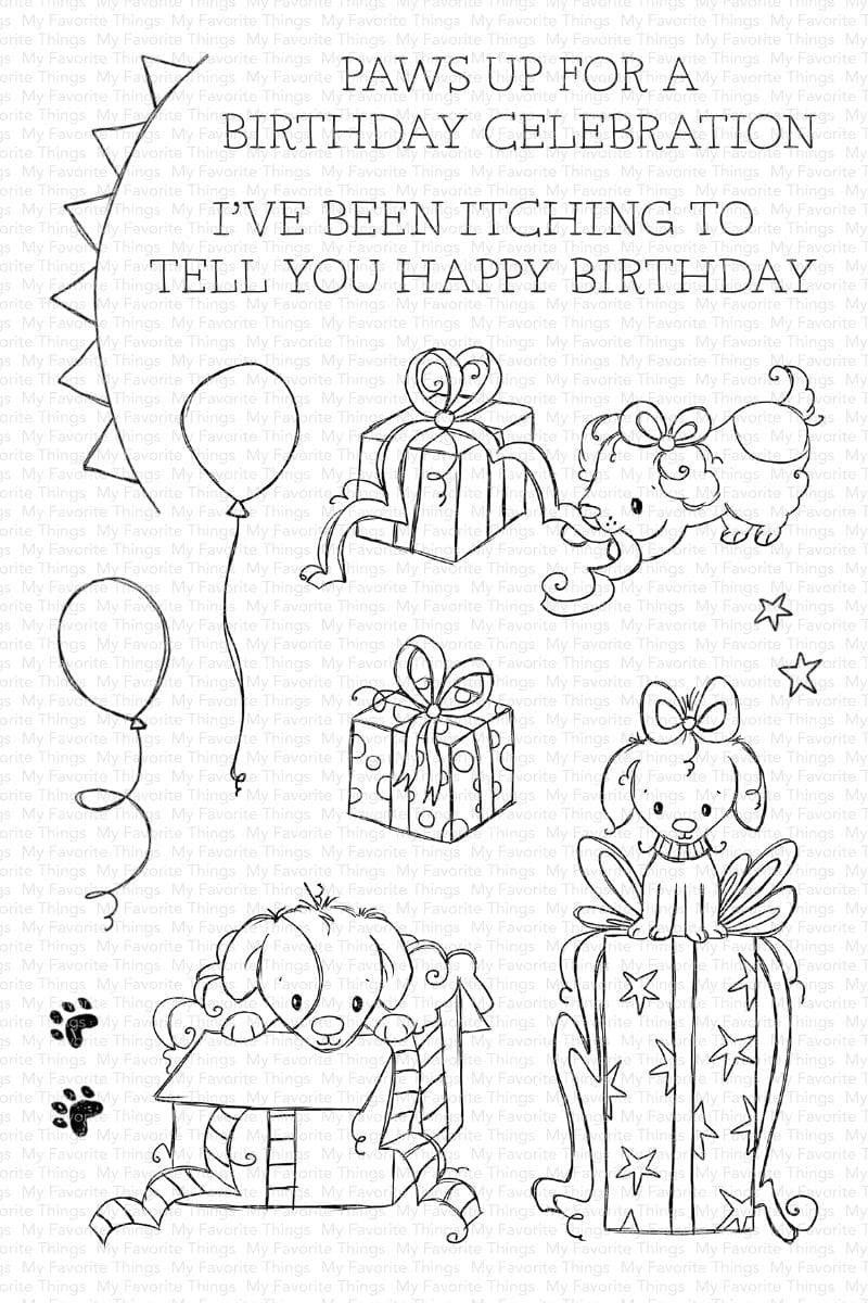 Itching to Tell You Happy Birthday Clear Stamps (RAM-028)