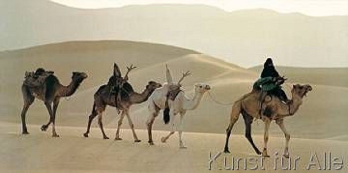 PGM Poster PGM Maurice Ascani - Caravane Niger (100 x 50) diverse kleuren