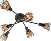 MLK - Plafondlamp - 121 - 6 Licht punten - E14 - 40 Watt - Bruin