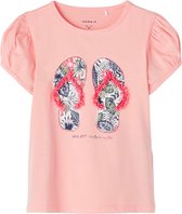 Name it t-shirt meisjes - roze - NMFflorida - maat 92