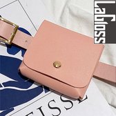 Lagloss Fashion Bag Tas Mode Roze - Klein Modisch Heup Riem Tasje - Type Lil Bag - Imitatie leer HeupTas Roze - 10x9x2.5 cm