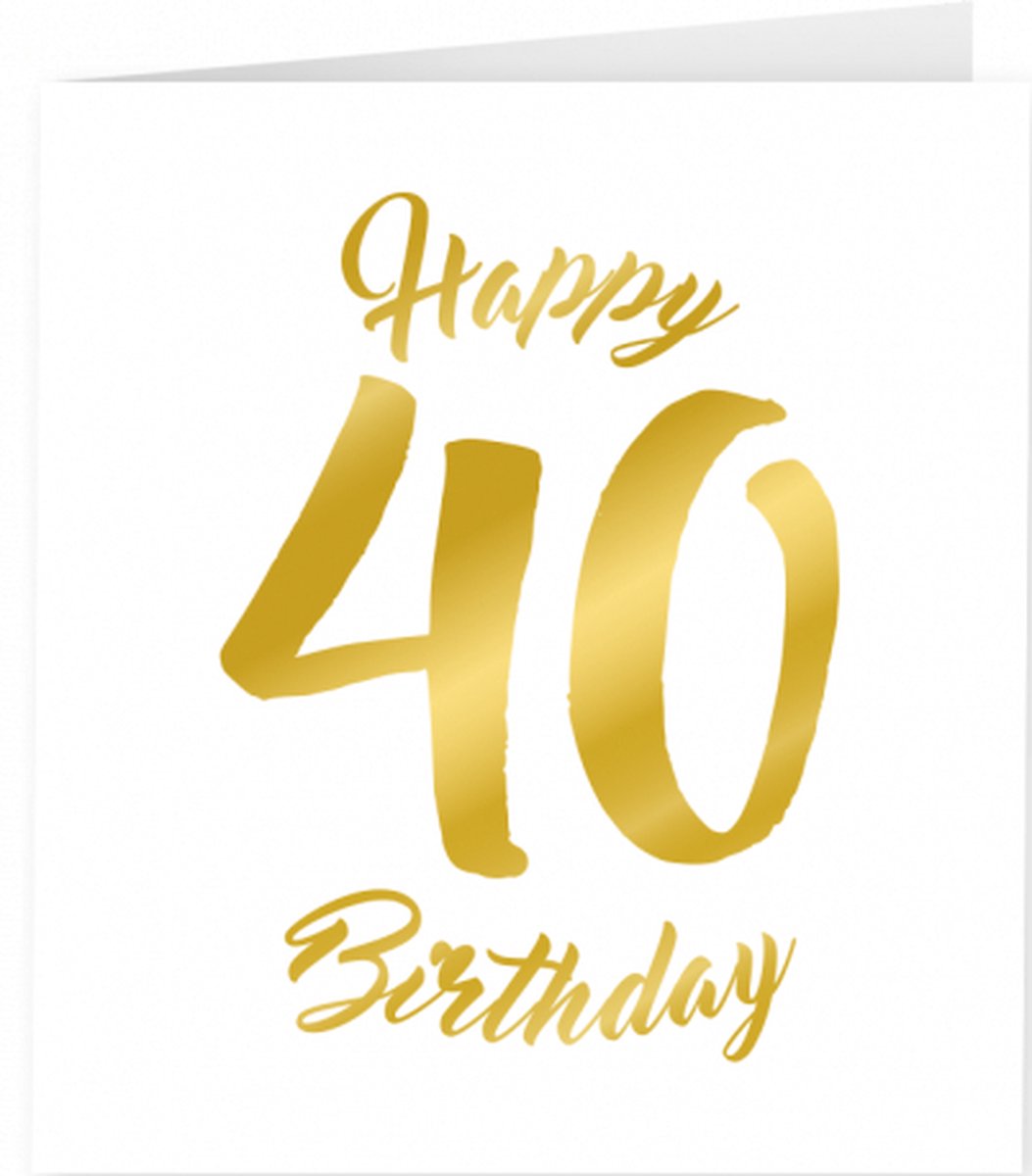 Gold White Cards 40 jaar
