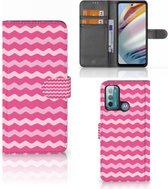 Hoesje ontwerpen Motorola Moto G60 GSM Hoesje ontwerpen Waves Pink