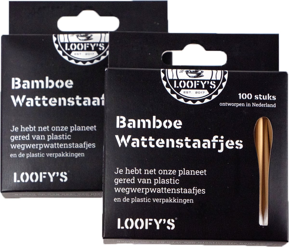 LOOFY'S - Duurzame Bamboe Wattenstaafjes - [200 stuks] - Verander Jouw Rituelen Met 100% Plasticvrij - Loofys