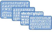 Modèles de lettres - Modèle avec lettres - Alphabet - ABC - Chiffres - H41 - Helix - 4 tailles différentes