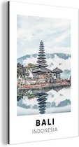 Wanddecoratie Metaal - Aluminium Schilderij Industrieel - Indonesië - Bali - Tempel - 120x180 cm - Dibond - Foto op aluminium - Industriële muurdecoratie - Voor de woonkamer/slaapkamer