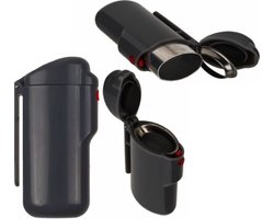 GEAR 3000® - Draagbare asbak - Portable ashtray - Pocket asbak - zwart