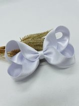 Organza XL haarstrik - Kleur Wit - Haarstrik - Glanzende haarstrik  - Bows and Flowers