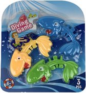 Waterspeelgoed visjes duikspel - Blauw, Groen, Geel - Kunststof - l 13 cm - 3 Stuks - Speelgoed - Zomer - Zomerspeelgoed - Waterpret - Waterspeelgoed
