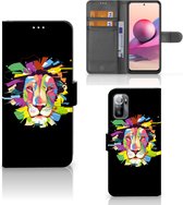 GSM Hoesje Xiaomi Redmi Note 10/10T 5G | Poco M3 Pro Book Cover Lion Color