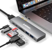 Akonic USB-C Station d'Accueil pour Ordinateur Portable 7 en 2 - Macbook Pro / Air - Thunderbolt 3 - Gris Sidéral