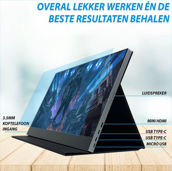 Draagbare monitor voor laptop Portable Monitor 15.6 inch Full HD