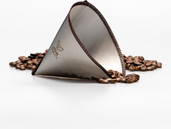 JOR Products® Koffiezetapparaat - Koffiefilterhouder - RVS Gaas - Koffiefilter - Duurzaam - 1-3 kops Chemex - Hario