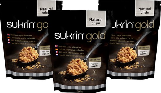 Sukrin Gold 500g - Voordeelverpakking - 100% Natuurlijke Suikervervanger - Alternatief voor bruine suiker/basterdsuiker - Bevat Erythritol