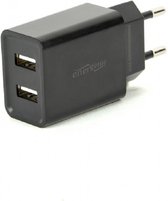 Gembird - 2 Poorts USB lader - 2.1A - Zwart