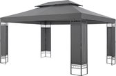 Tente de réception Pavilion Lanciano 4x3x2,65 cm gris foncé