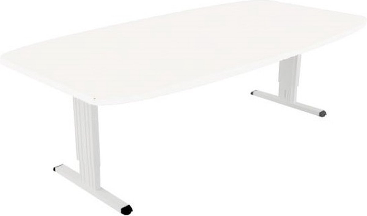 Offeco Bureau Bolton plus - Bureau - Bureautafel - Vergadertafel - Gaming bureau - Game bureau - Computertafel - Desk - Bureau Wit - Verstelbaar bureau - Gaming Desk - Bureau tafel - Bureau verstelbaar   Wit -240x120cm-- blad-  onderstel- x120